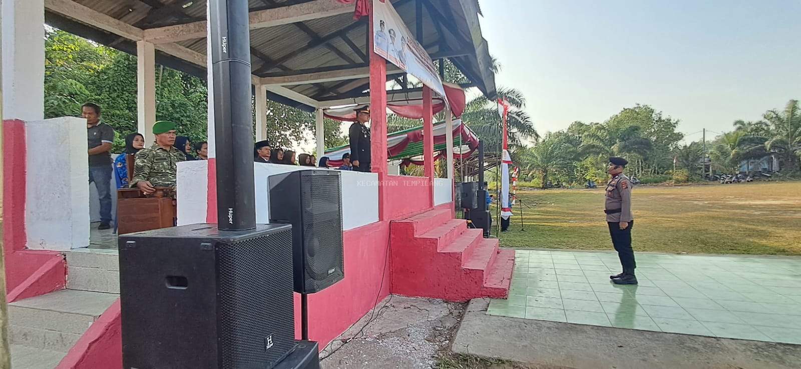 Dirgahayu Republik indonesia Ke-81 Indonesia Berdaulat Adil dan Makmur Upacara pengibaran bendera Detik - detik proklamasi dan penurunan Bendera Di Kecamatan Tempilang